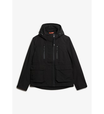Superdry Chaqueta cortavientos con capucha Ultimate Tech negro