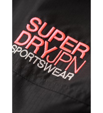 Superdry Windbreaker jacket embroidered SD black