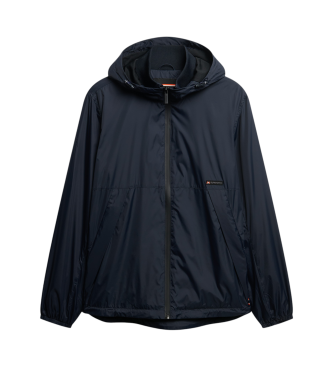 Superdry Vetrovka s kapuco in logotipom mornarice