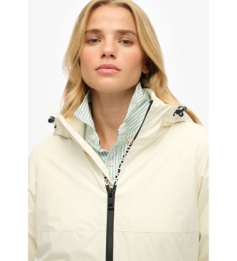 Superdry Windbreaker jacket with hood and logo white