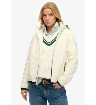 Superdry Windbreaker jacket with hood and logo white