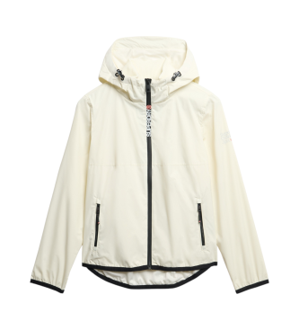 Superdry Windbreaker jacket with hood and logo white