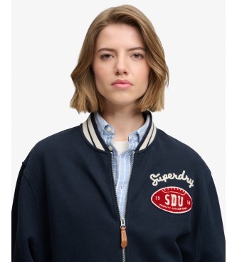 Superdry Kurtka Country Club w kolorze marynarskim