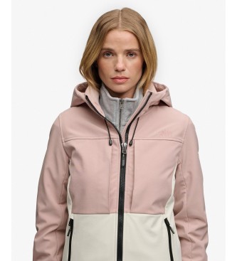 Superdry Giacca da trekking rosa a blocchi di colore