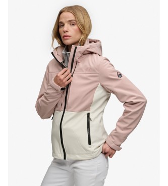 Superdry Giacca da trekking rosa a blocchi di colore