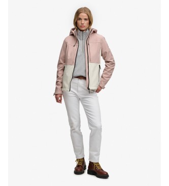 Superdry Giacca da trekking rosa a blocchi di colore