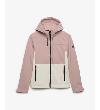 Superdry Giacca da trekking rosa a blocchi di colore