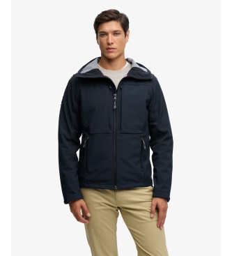 Superdry Giacca Hooded Softshell Trekker blu marino
