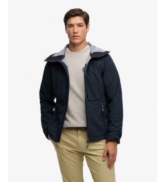 Superdry Giacca Hooded Softshell Trekker blu marino
