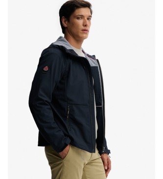 Superdry Giacca Hooded Softshell Trekker blu marino