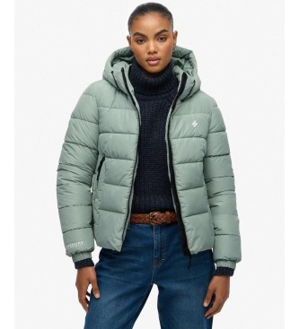 Superdry Grüne Hooded Spirit Sports-Jacke