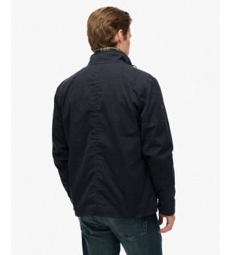 Superdry Merchant WAX Racer jas marineblauw