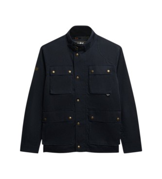 Superdry Merchant WAX Racer jas marineblauw