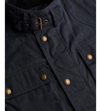 Superdry Merchant WAX Racer jas marineblauw