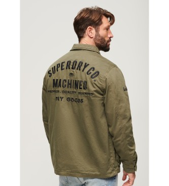 Superdry Lichtgewicht geborduurd militair jack M65 groen