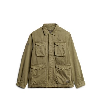 Superdry Lichtgewicht geborduurd militair jack M65 groen