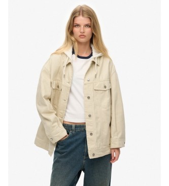 Superdry Relaxed Kapuzenjacke beige