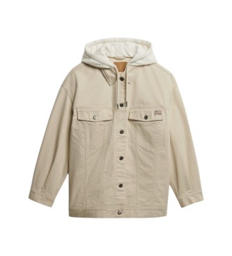 Superdry Relaxed Kapuzenjacke beige