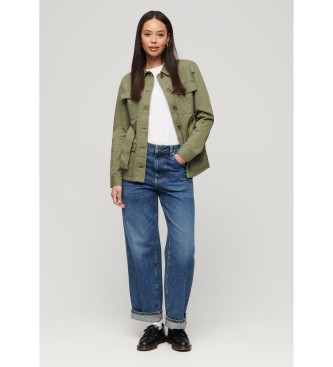 Superdry Veste safari en coton avec ceinture verte