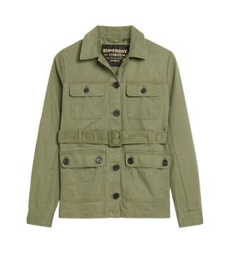 Superdry Veste safari en coton avec ceinture verte