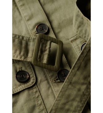 Superdry Veste safari en coton avec ceinture verte