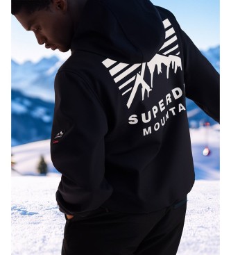 Superdry Ski Freestyle Softshell Jacke schwarz