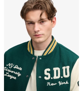 Superdry Giacca Vintage Patched Varsity verde