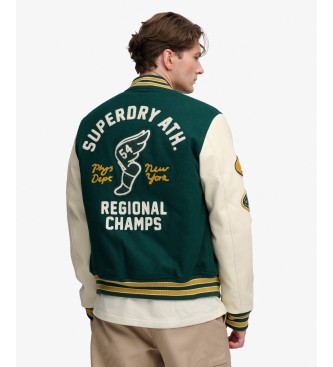 Superdry Giacca Vintage Patched Varsity verde