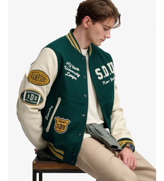 Superdry Giacca Vintage Patched Varsity verde