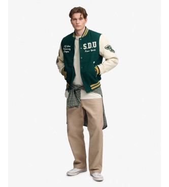 Superdry Giacca Vintage Patched Varsity verde
