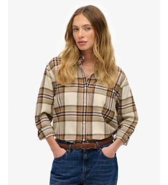 Superdry Boyfriend skjorte beige