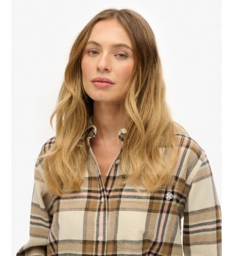Superdry Boyfriend skjorte beige