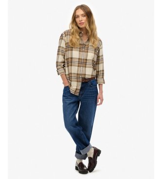 Superdry Boyfriend skjorte beige