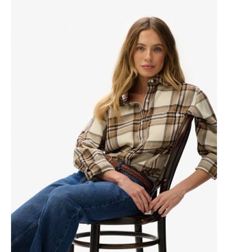 Superdry Boyfriend skjorte beige