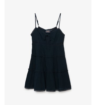 Superdry Vestido Cheesecloth Tiered Mini marinho