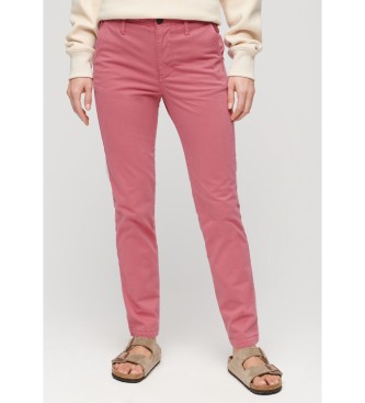 Superdry Pink mid rise chino