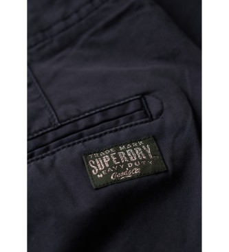 Superdry Medium navy chino trousers