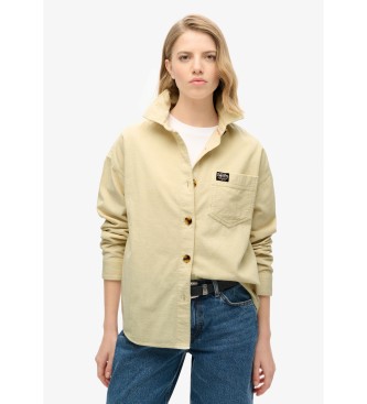 Superdry Sovracamicia in velluto a coste spesso beige