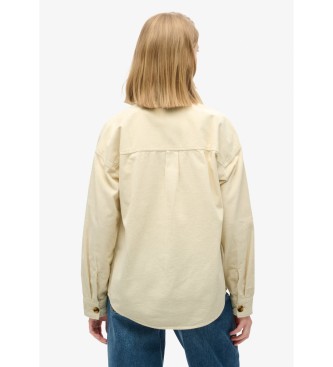 Superdry Beige tyk fljlsovertrje