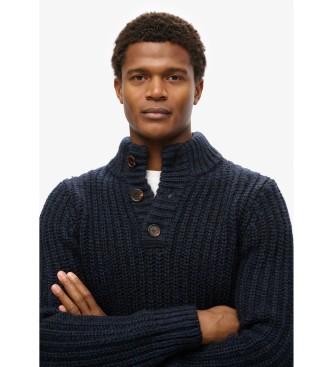 Superdry Navy chunky knit jumper