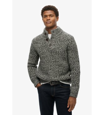 Superdry Szary sweter z grubej dzianiny