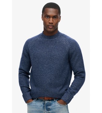 Superdry Dicker Raglan-Pullover in Marineblau