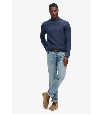 Superdry Navy thick raglan jumper