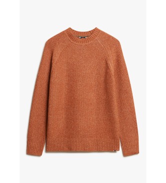 Superdry Pomarańczowy gruby sweter raglanowy