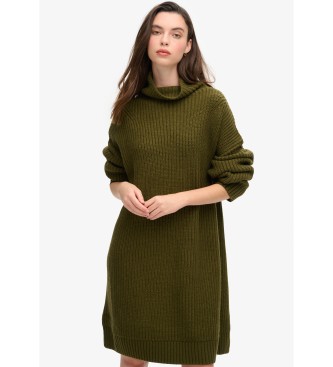 Superdry Vestido Chunky verde