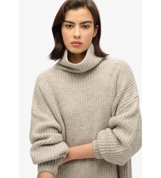 Superdry Obsežna bež obleka