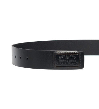 Superdry Badgeman Leather Belt black