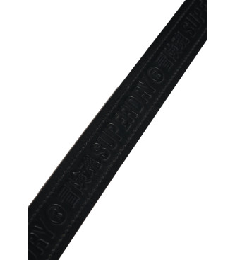 Superdry Leather Belt with black Vintage logo