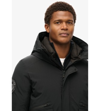 Superdry City Prešita jakna Bomber Black