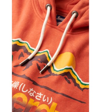 Superdry Sweat  capuche graphique Great Outdoors Orange